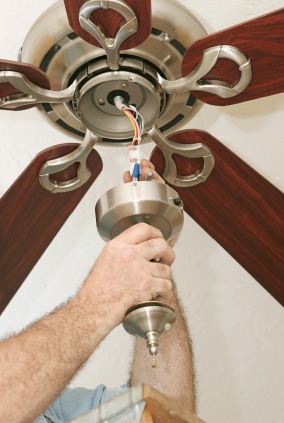 Ceiling fan install in Nashville, TN by Barnes Electric Service.